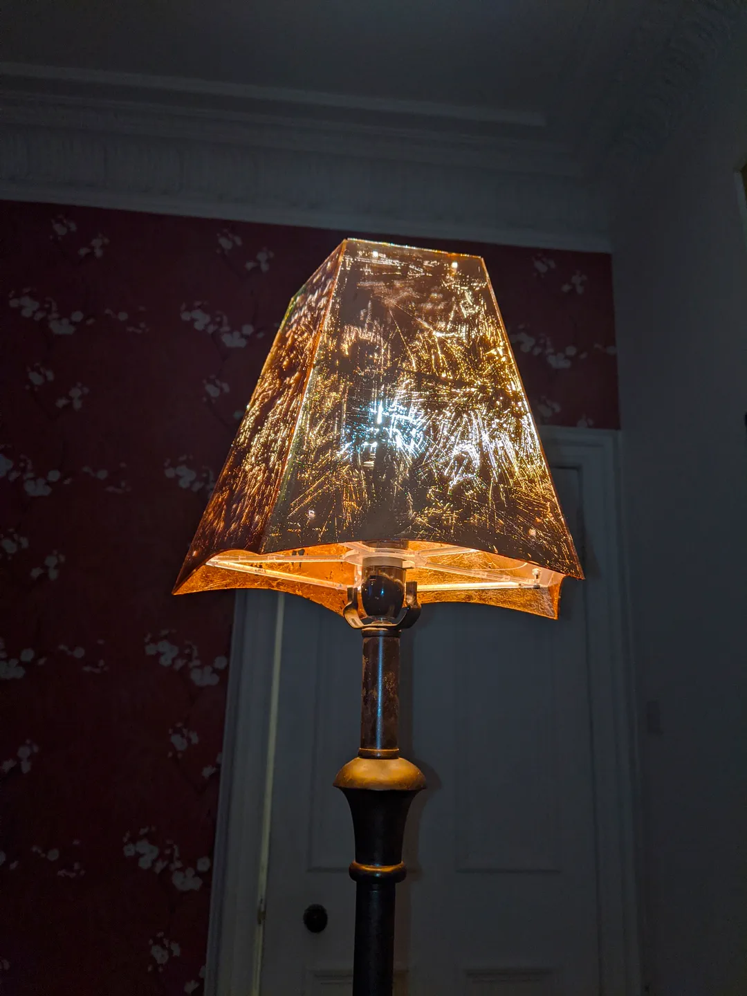 Making a Copper Leaf and Perspex Lampshade